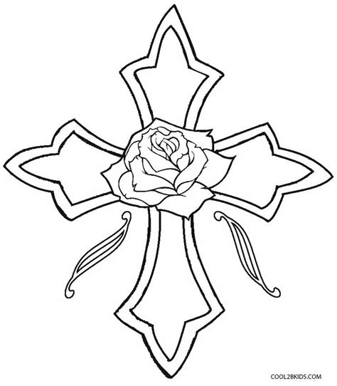 roses  crosses coloring pages coloring pages