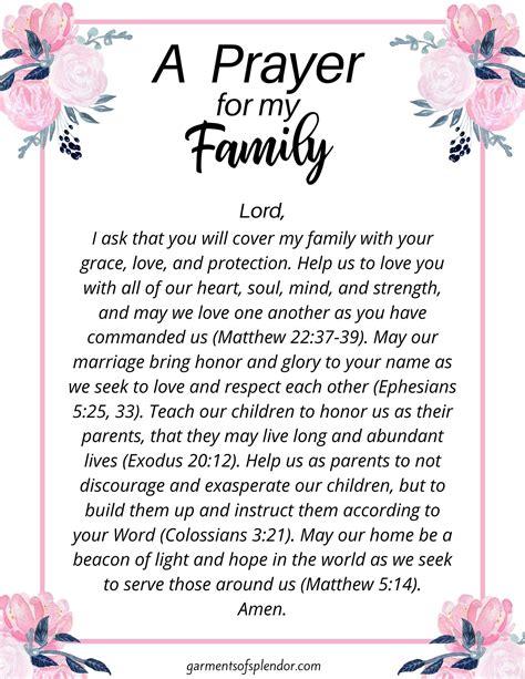 prayer   family printable pic