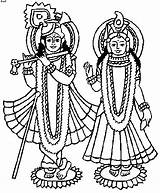 Radha Colouring Janmashtami Lord Durga Maa Parvati Lakshmi Printable Hindu Goddess 4to40 Drawings Coloringhome sketch template