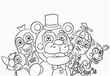 Coloring Pages Nights Five Freddy Characters Getcolorings Fnaf Divyajanani sketch template