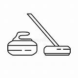Broom Curling Stone sketch template