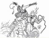 Mortal Kombat Scorpion Ghostrider Colouring Deviantart Getdrawings Deadpool Superheroes Kaynak sketch template