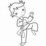 Karate Martial Getdrawings sketch template