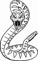 Snake Coloring Pages Snakes Easy Rattlesnake Drawing Kids Cobra Animal Rainforest Anaconda Jungle Color Scary Drawings Printable Animals Viper Cool sketch template