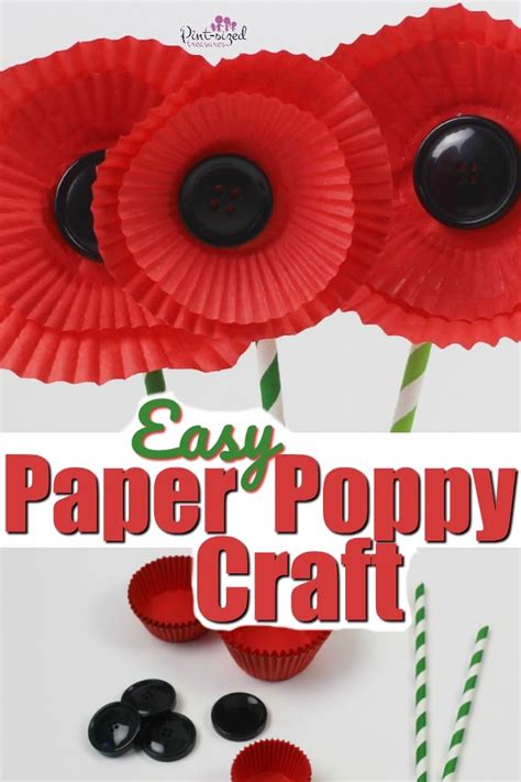 easy paper poppy craft pint sized treasures