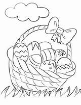 Easter Ostern Eiern Eggs Osterkorb Basket Osterhase Wielkanoc Malvorlagen Korb Malen Osterbilder Kolorowanka Ostereier sketch template