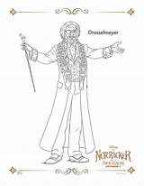 Coloring Nutcracker Realms Four Pages Sheets Drosselmeyer Activity sketch template