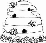 Clipart Clip Beehive Bee Hive Bees Cartoon Hives Cliparts Coloring Pages Kid Beehives Library Summer Bumble Animals Silhouette Baby Clipartbest sketch template