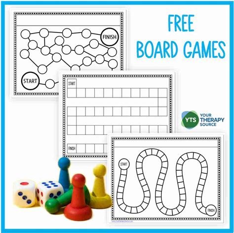 game board printable   therapy source