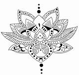 Coloring Lotus Tattoo Tattoos Tatouage Adulte Coloriage Pages Life Therapy Stress Anti Mandalas Loto Flor Adult Flower sketch template