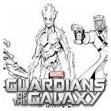 Guardians Galaxy Coloring Pages Printable Everfreecoloring sketch template
