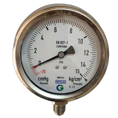 wika en   compound pressure gauge  bar  rs piece