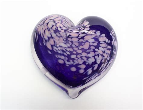 Parisian Night Heart Paperweight By April Wagner Art Glass Paperweight