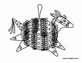 Pinata Coloring Pages Colormegood Holidays sketch template