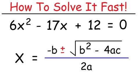 solve quadratic equations   quadratic formula youtube