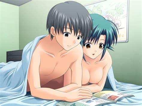 rule 34 ariko youichi bed black hair blanket book brown eyess couple