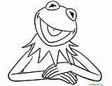 Kermit Coloring Pages Muppets Frog Disneyclips Piggy Miss Friendly sketch template