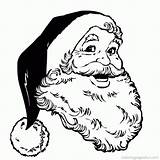 Santa Coloring Pages Printable Christmas Claus Face Clipart Popular Print Coloringhome Library sketch template