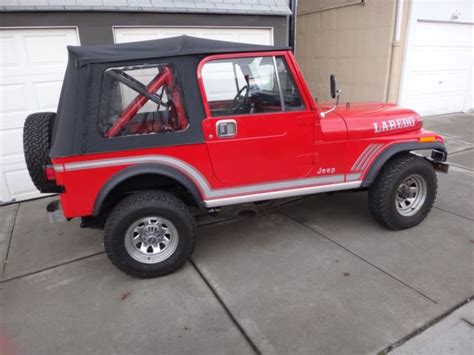 1986 amc jeep cj7 laredo sebring red restored 27k miles no rust full