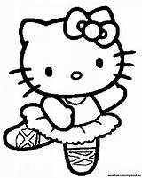 Coloring Kitty Hello Pages Printable Popular sketch template