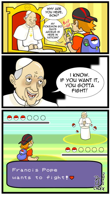 pope francis battle pokémon go know your meme