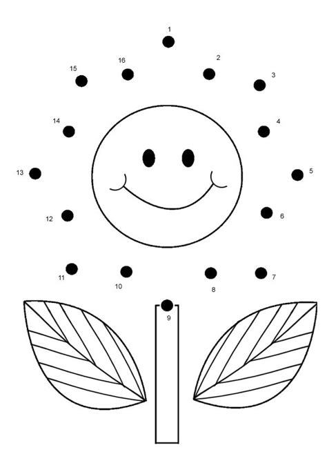 printable kids games flower dot  dot  kids