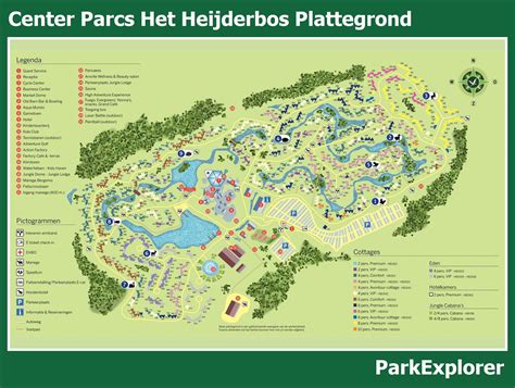 plattegrond van center parcs het heijderbos parkexplorer