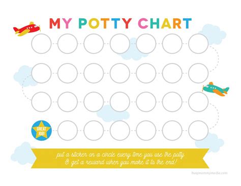 printable potty training chart
