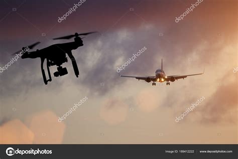 drone flying  commercial airplane stock photo  kesu