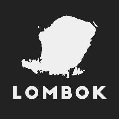 lombok icon island map  dark background stylish lombok map