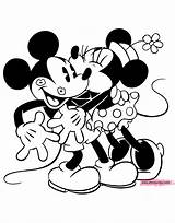 Mickey Minnie Coloring Pages Classic Kiss Disneyclips Disney Mouse Valentine Printable Kissing Pdf Funstuff sketch template