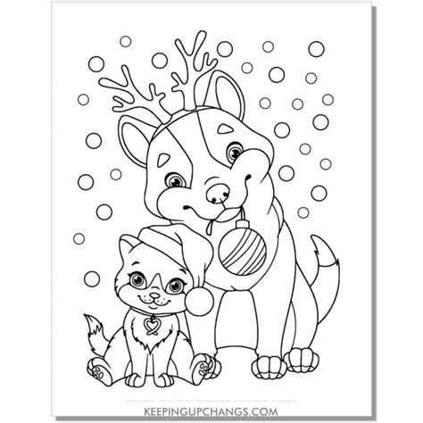 christmas cat coloring pages sheets popular printables