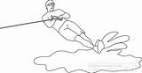 Water Skiing Outline Clipart Sports sketch template