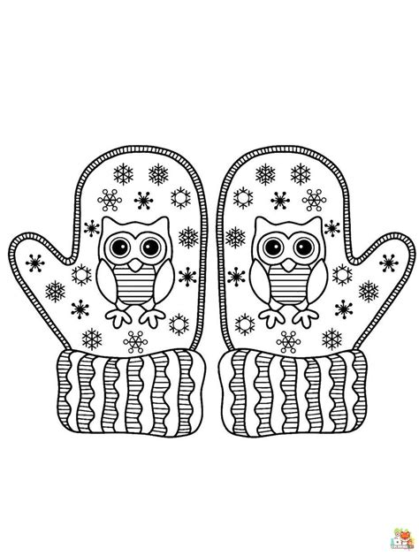 winter mittens coloring pages fun  educational activities