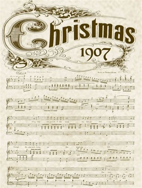 vintage christmas sheet  printables  herald angels sing