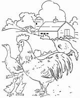 Coloring Pages Easy Adults Farm Scene sketch template