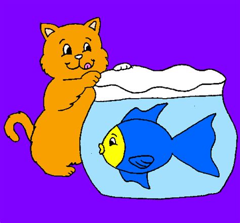 colored page cat  fish painted  keyleigh