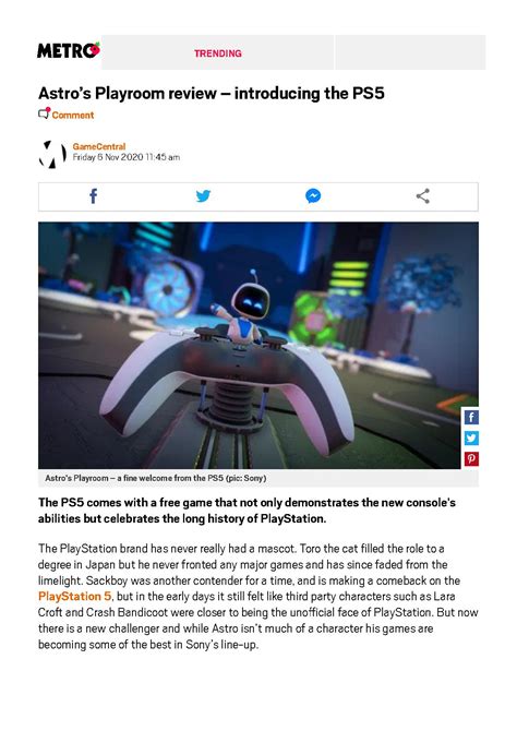 Astros Playroom Review – Introducing The Ps5 Metro News Pdf Host