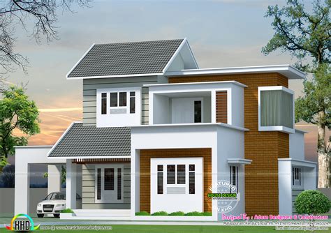 clean  simple modern house kerala home design  floor plans