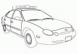 Coloring Police Ford Car Taurus Comments sketch template