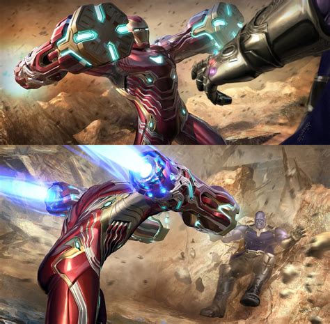 avengers infinity war iron man  thanos  phil saunders