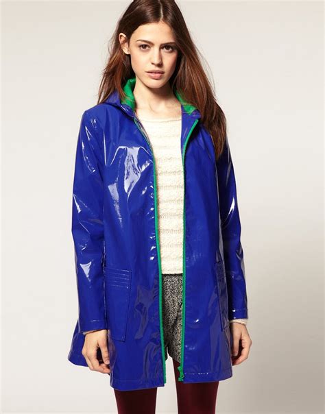 asos asos plastic rainmac  asos waterproof jacket women rain jacket women rainwear fashion