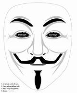Fawkes Recortar Joker Bonfire Mascaras Vendetta sketch template