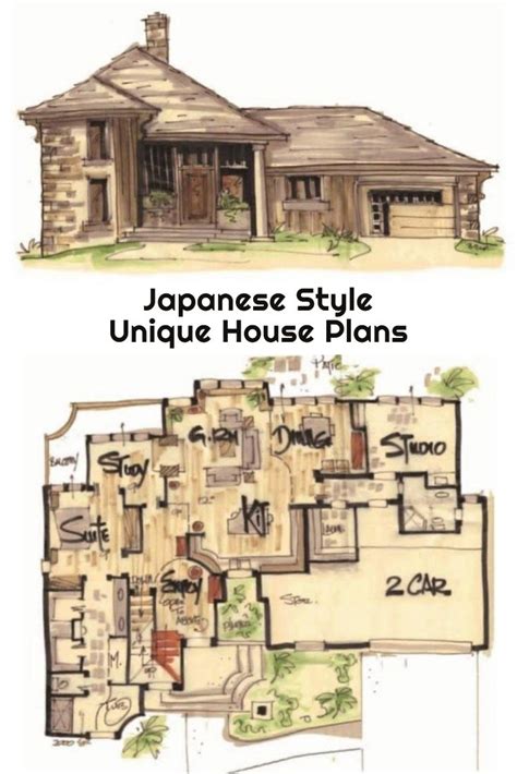 japanese house plan unique house plans exclusive collection   unique house plans