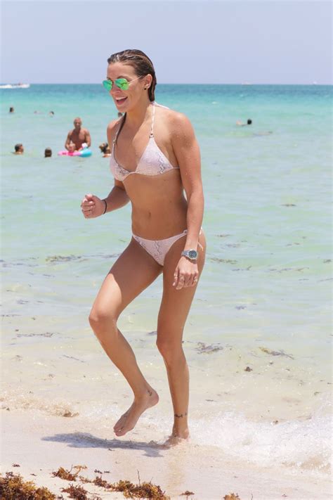 Katie Cassidy In White Bikini On The Beach In Miami