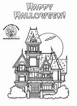 Coloring Haunted House Halloween Pages Mansion Printable Houses Kids Luigi Cartoon Print Color Reading Architecture Big Template Popular Mansions Coloringhome sketch template
