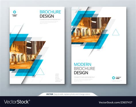 brochure template layout design corporate vector image