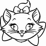 Cat Coloring Face Pages Head Drawing Cute Line Printable Getcolorings Color Print Getdrawings sketch template