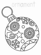 Christmas Coloring Printable Pages Kids Ornament Ornaments sketch template