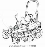 Mower Lawn Clipart Cartoon Coloring Ride Vector Drawing Illustration Zero Turn Riding Pages Mowing Lafftoon Royalty Man Drawings Getdrawings Sketch sketch template